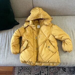 Zara Kids Mustard Puffer Jacket